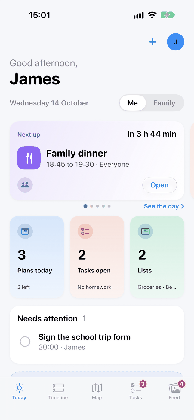 Screenshot: Today