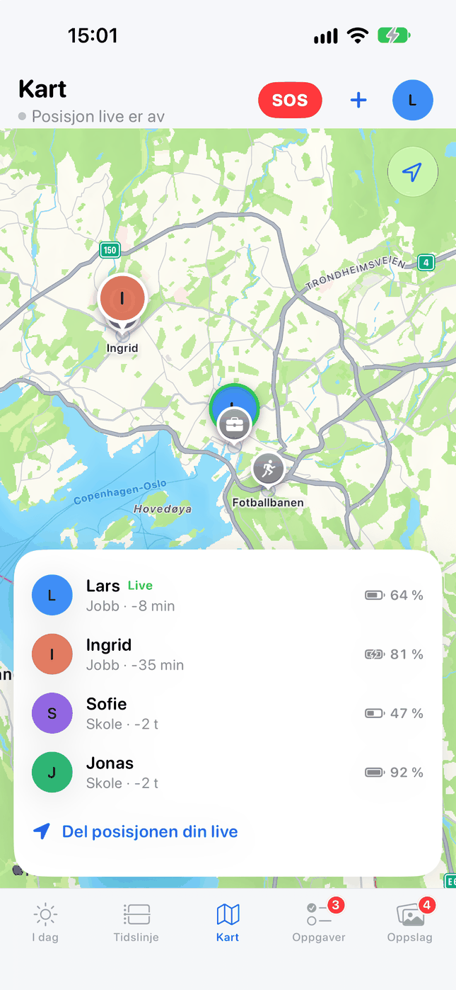 Skjermbilde: Kart